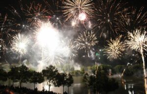 Le feu d'artifice du 14 juillet à Angers en 2018