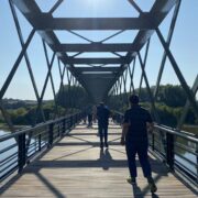 Cérémonie de l'inauguration de la réouverture du Pont de Pruniers le 28 août 2024