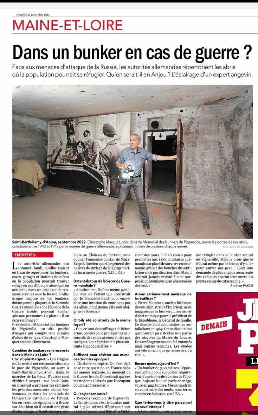 Article du Courrier de l'Ouest - 27 novembre 2024