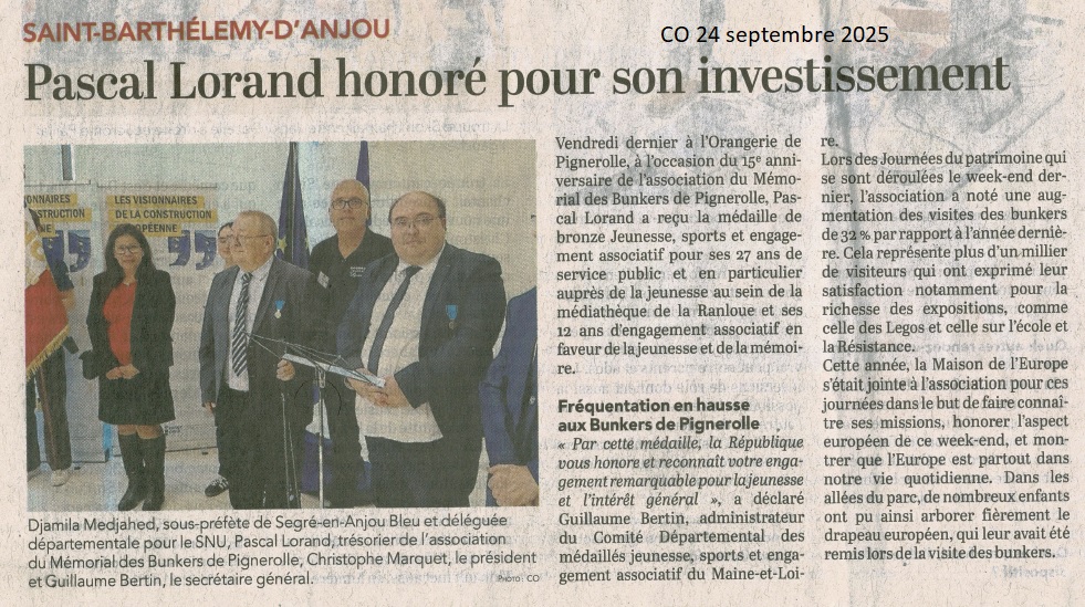 Courrier de l'Ouest Pascal LORAND - 24 septembre 2025